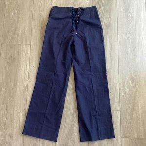 Ralph Lauren Lace-Up Blue Pants